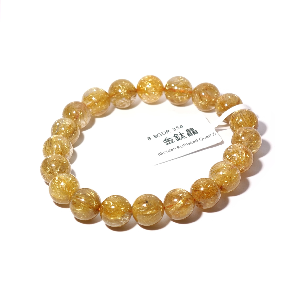 9.5mm+/- 金鈦晶(Golden Rutilated Quartz) - B-BGDR-354