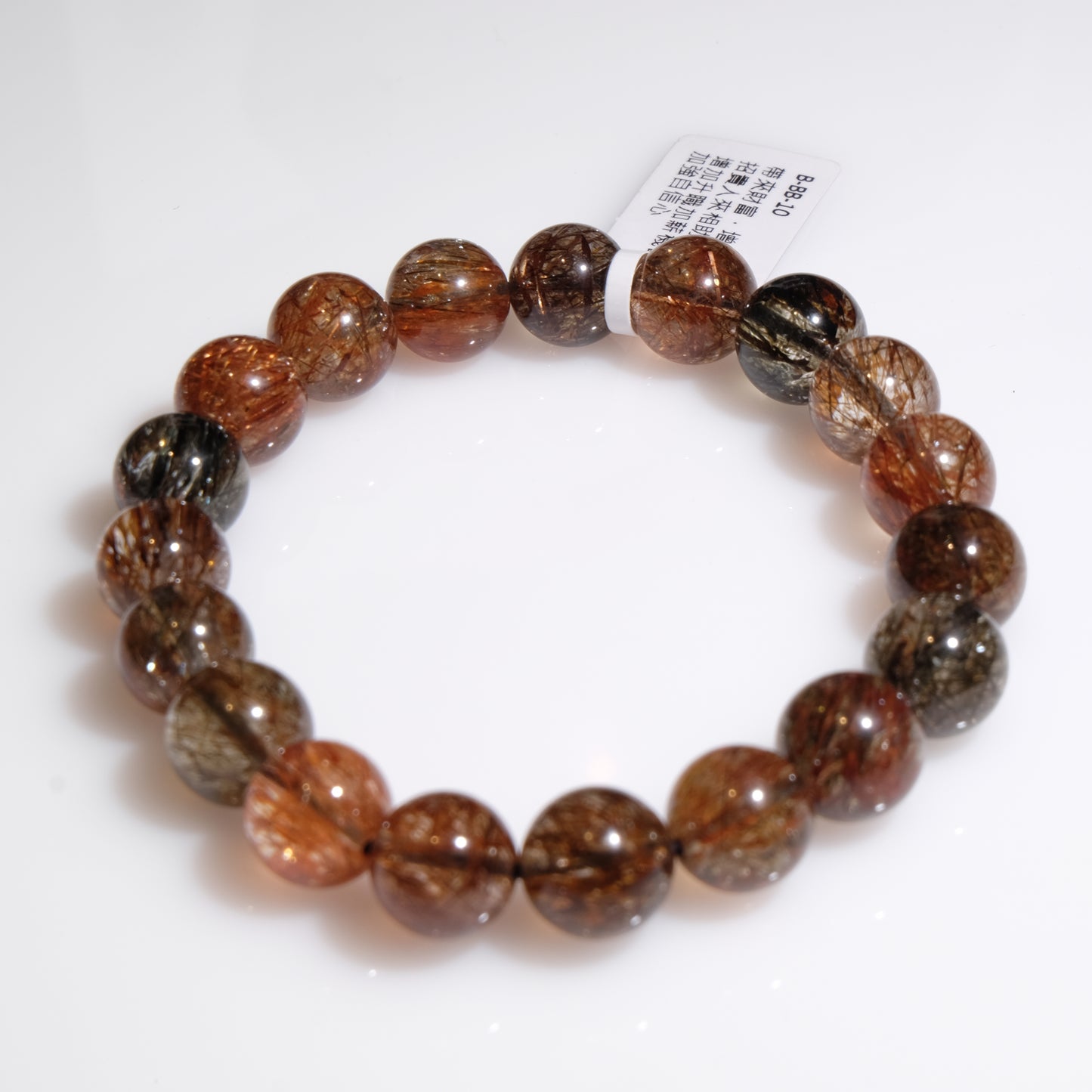 10mm+/- 金銅綠碧璽髮 - B-BB-10