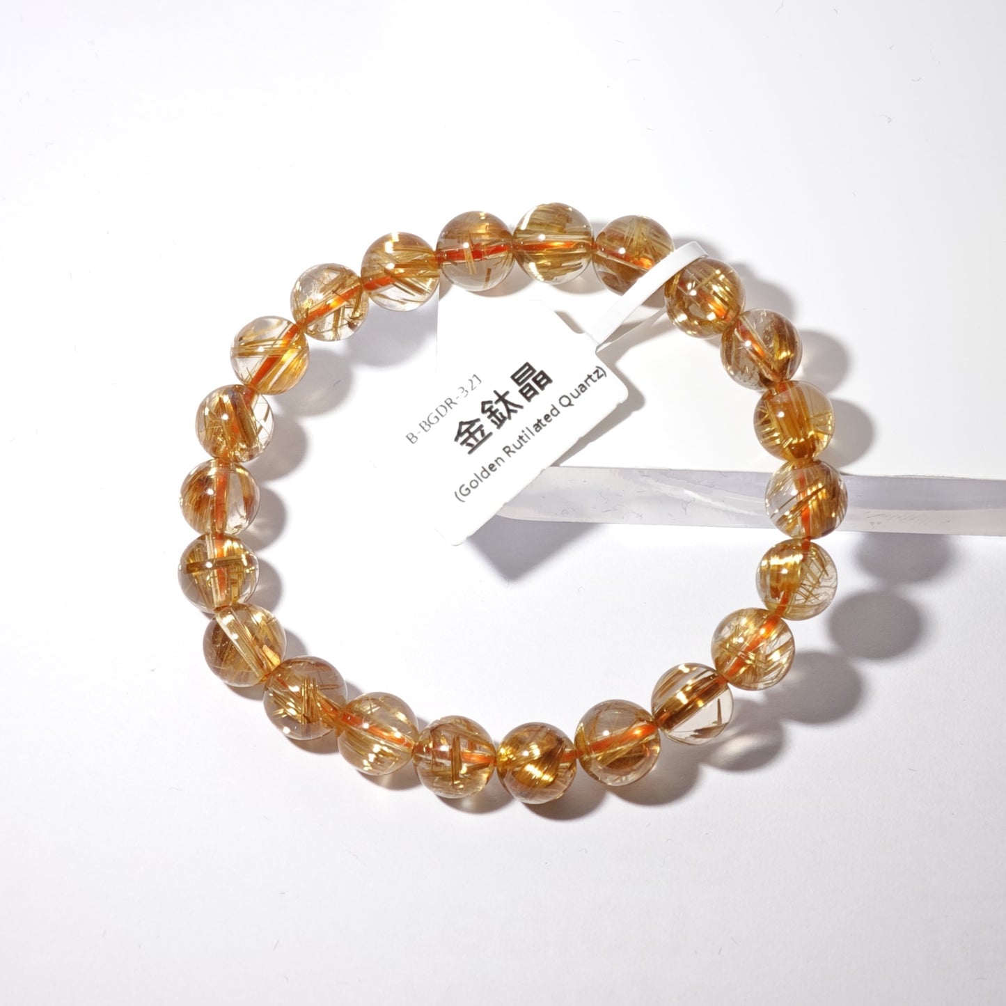 8.5mm+/- 金鈦晶(Golden Rutilated Quartz) - B-BGDR-321