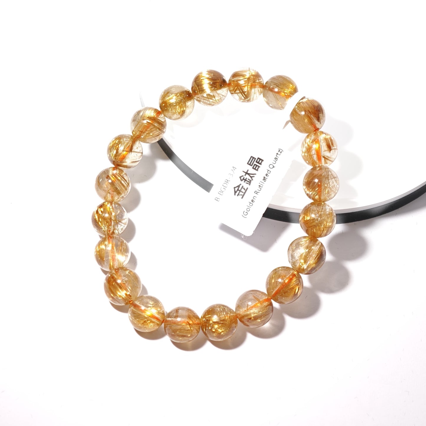 9.5mm+/- 金鈦晶(Golden Rutilated Quartz) - B-BGDR-324