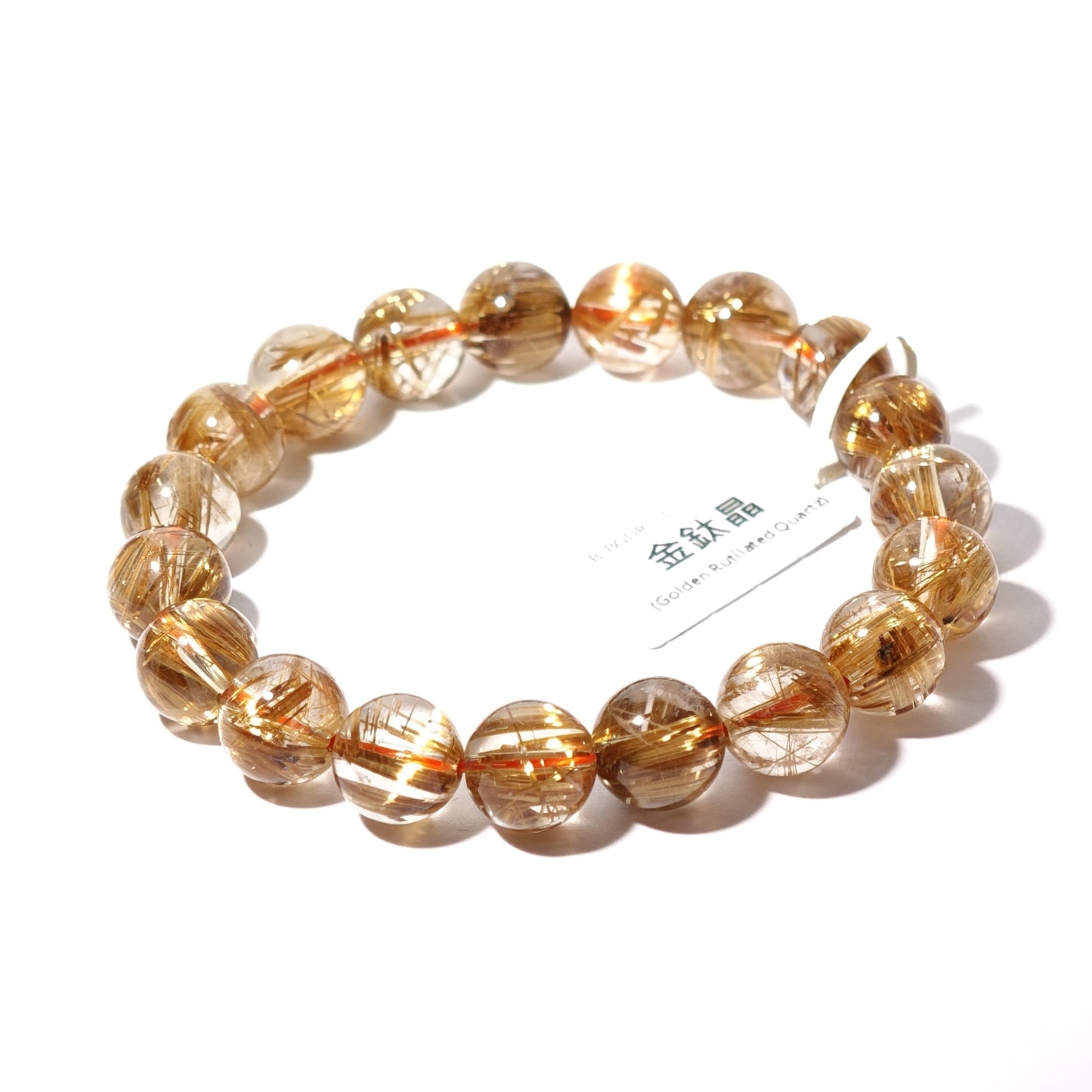 10.5mm+/- 金鈦晶(Golden Rutilated Quartz) - B-BGDR-313