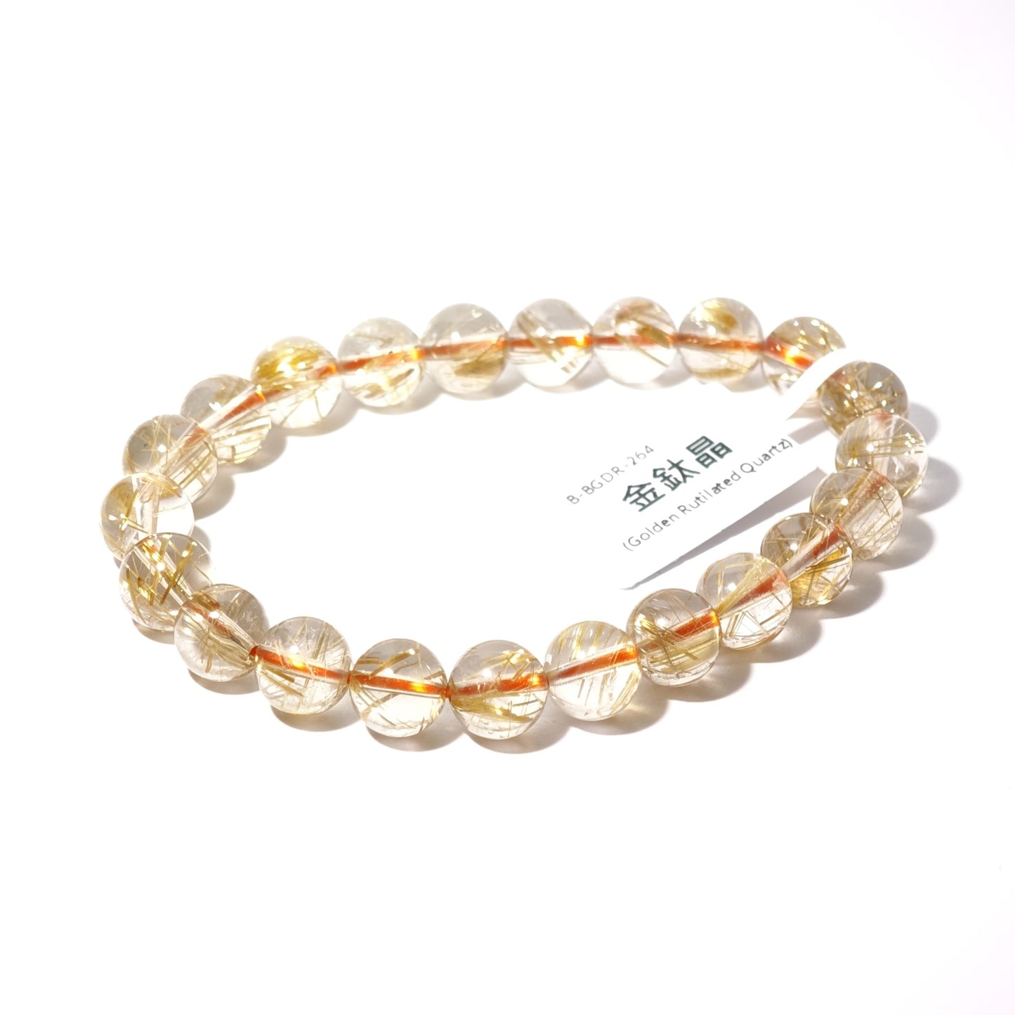 8.5mm+/- 金鈦晶(Golden Rutilated Quartz) - B-BGDR-264