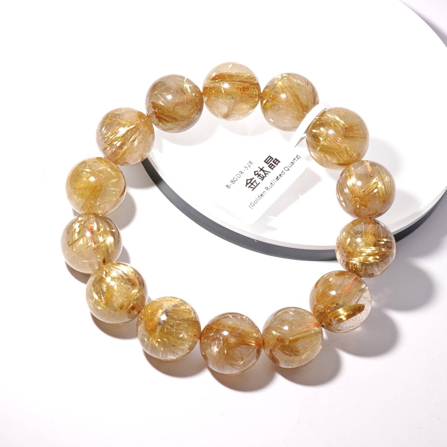 16mm+/- 金鈦晶(Golden Rutilated Quartz) - B-BGDR-328