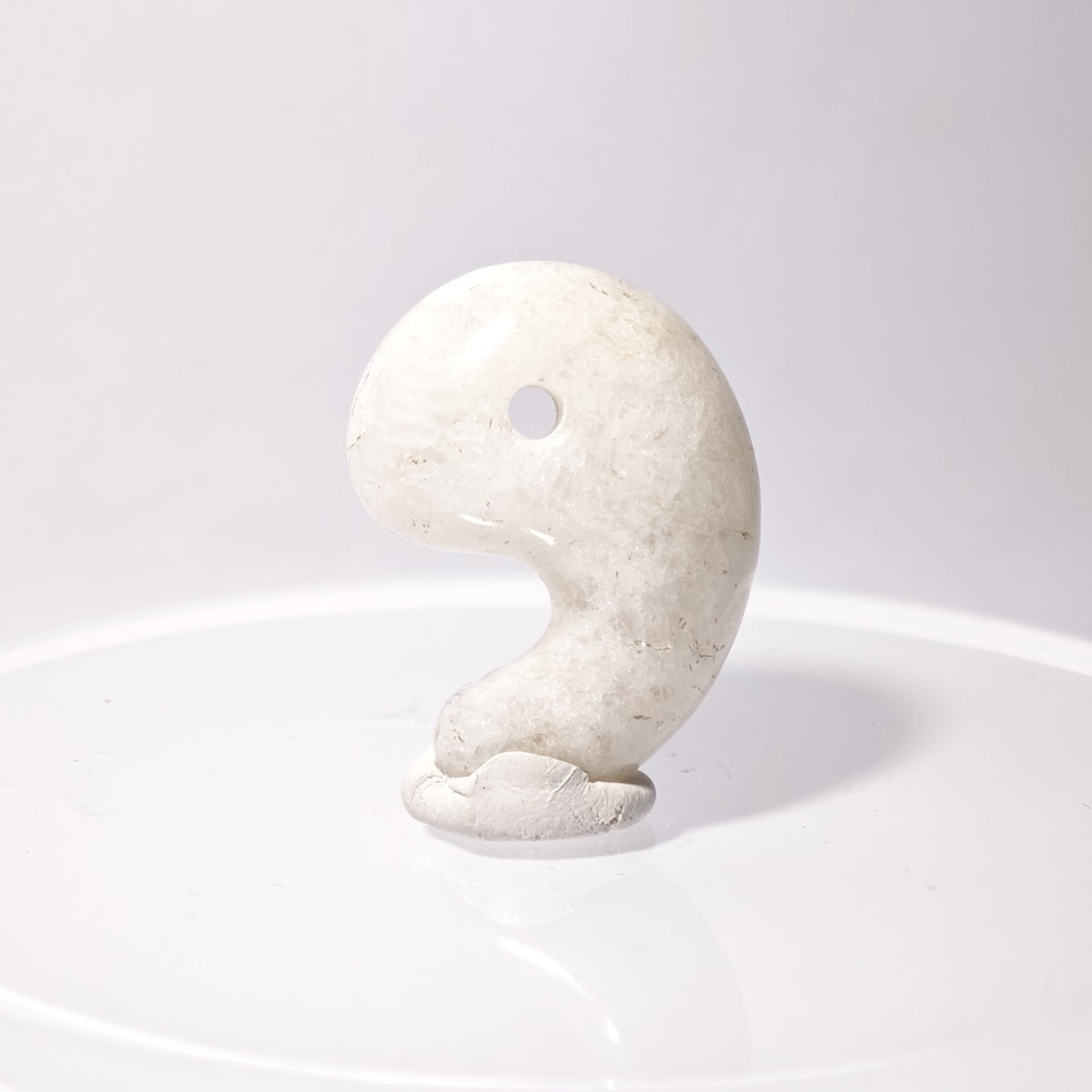 【33mm勾玉】静岡水晶 - 白(Sizuoka Quartz) - MT-SQ-20
