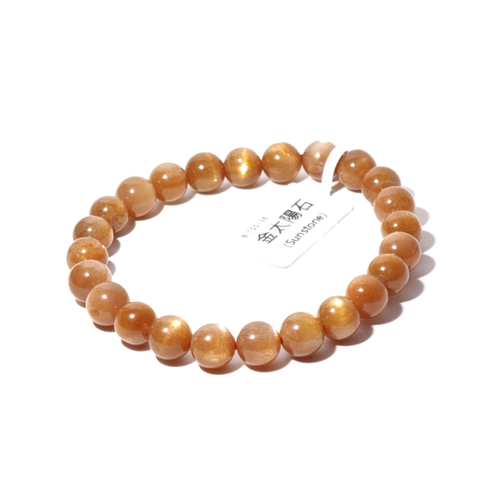 8mm+/- 金太陽石(Sunstone) - B-TSS-36