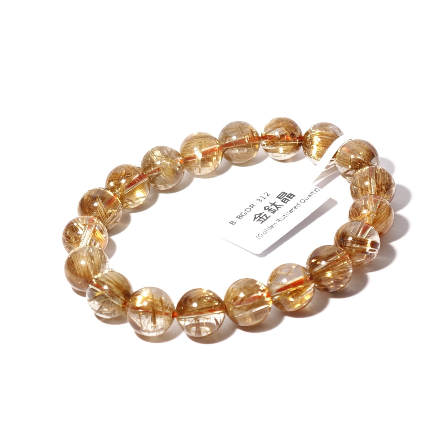 10mm+/- 金鈦晶(Golden Rutilated Quartz) - B-BGDR-312