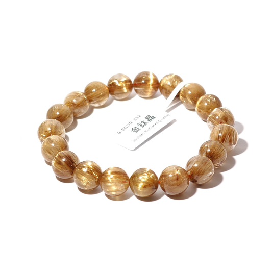 10.5mm+/- 金鈦晶(Golden Rutilated Quartz) - B-BGDR-332