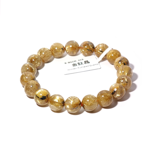 10mm+/- 金鈦晶(Golden Rutilated Quartz) - B-BGDR-359