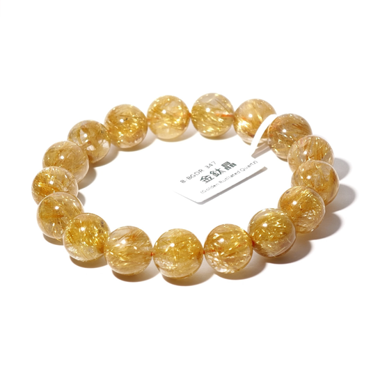 12.5mm+/- 金鈦晶(Golden Rutilated Quartz) - B-BGDR-347