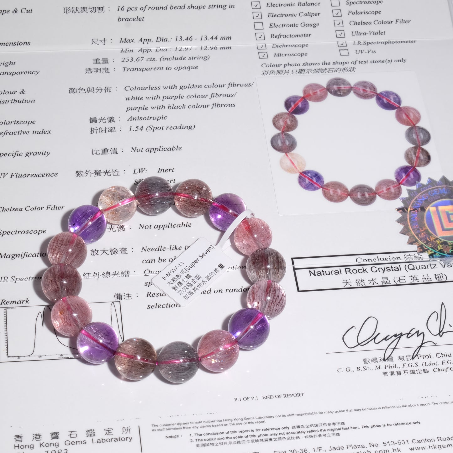 13mm+/- 超級七 配香港鑑定證書- B-MGS7-11