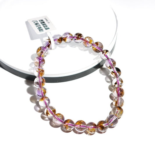 7.5mm+/- 透體紫鈦晶(羽毛鈦) - B-BARQ-28