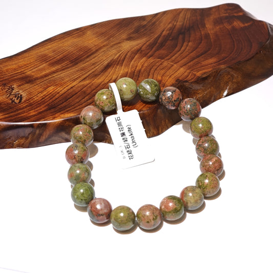 10.5mm+/- 花綠石/綠簾花崗石(Unakite) - B-UK-3