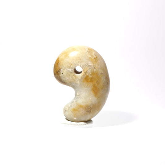 【33mm勾玉】紀州黄玉(KISHU Yellowstone) - MT-KS-5