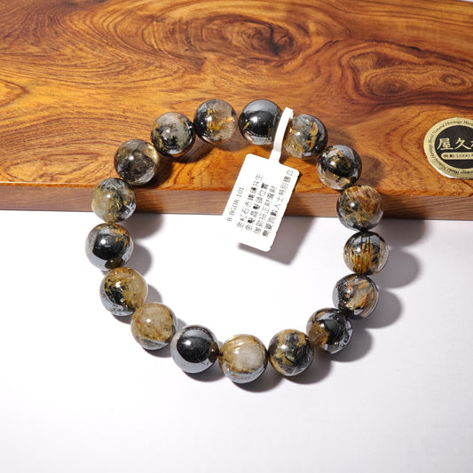 12mm+/- 赤鐵礦板鈦晶 - B-BGDR-101