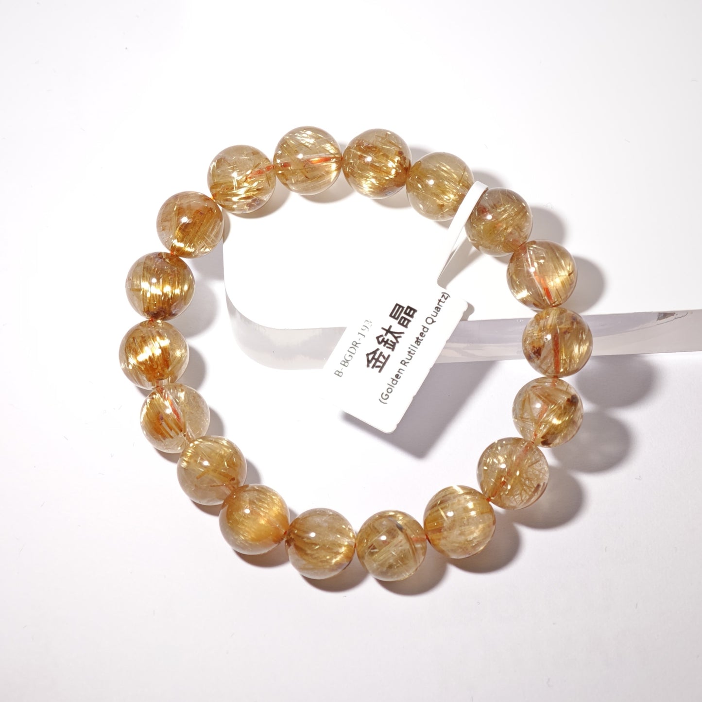 11mm+/- 金鈦晶(Golden Rutilated Quartz) - B-BGDR-193