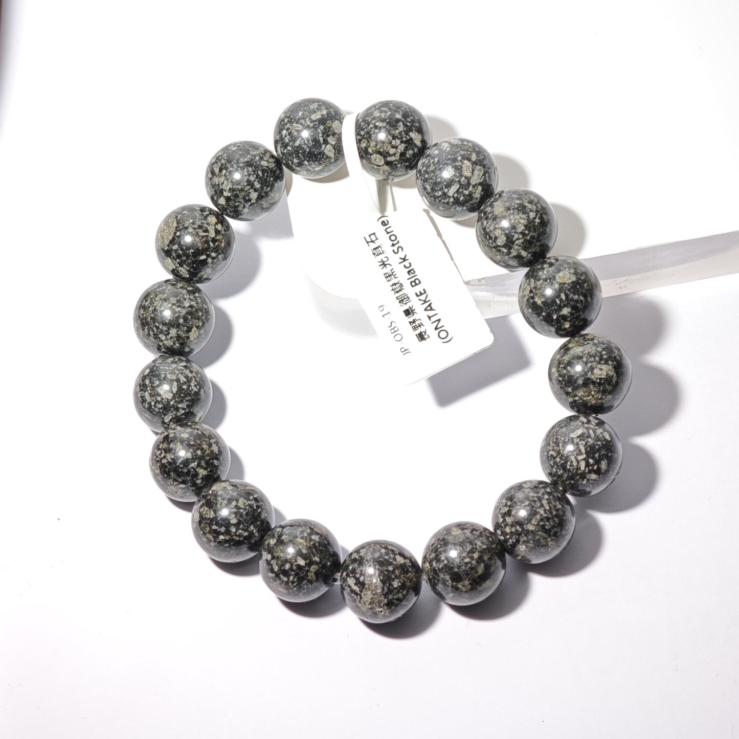 12mm+/- 御嶽黒光真石(ONTAKE Black Stone) - JP-OBS-19