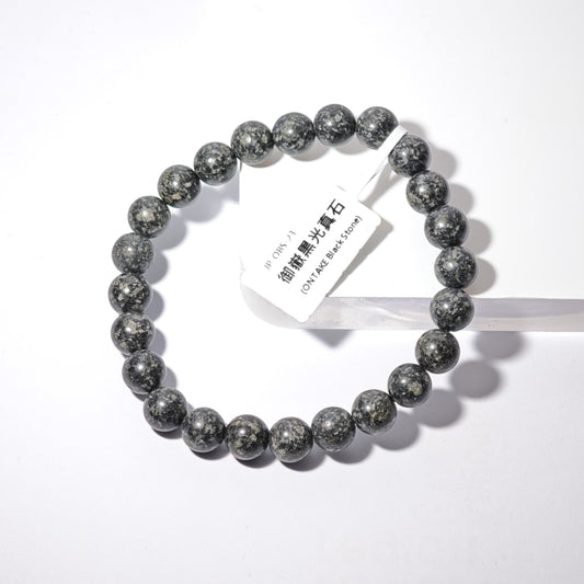 8mm+/- 御嶽黒光真石(ONTAKE Black Stone) - JP-OBS-23