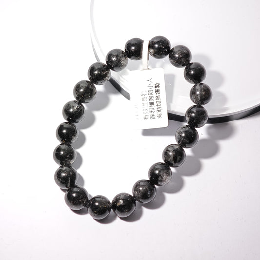 9.5mm+/- 黑髮晶(Black Rutilated Quartz) - B-BB-21