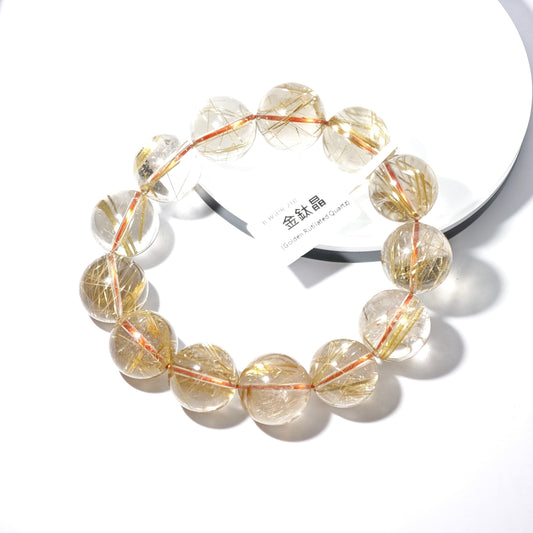 17mm+/- 金鈦晶(Golden Rutilated Quartz) - B-BGDR-210