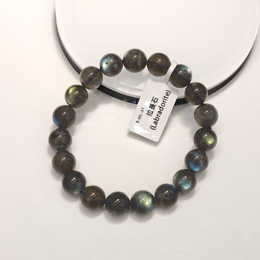 10.5mm+/- 拉長石(Labradorite) - B-ML-37