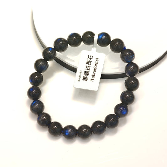 9mm+/- 黑拉長石(Labradorite) - B-ML-43
