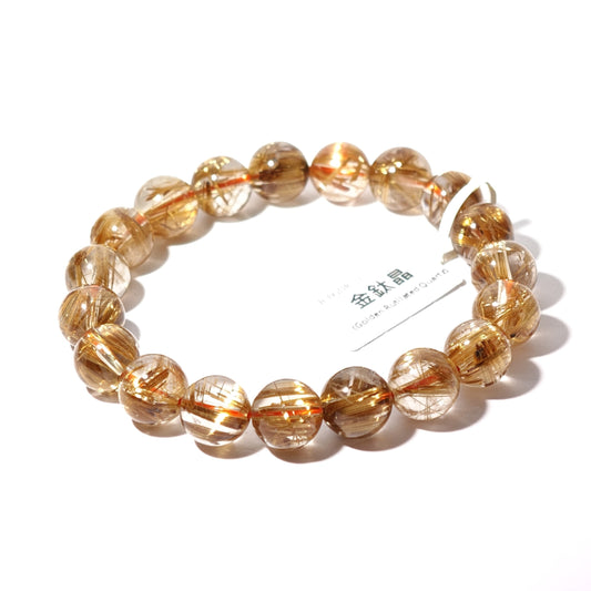 10.5mm+/- 金鈦晶(Golden Rutilated Quartz) - B-BGDR-313