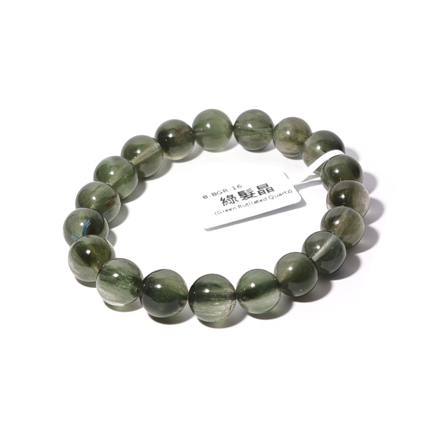 10mm+/- 綠髮晶(Green Rutilated Quartz) - B-BGR-16